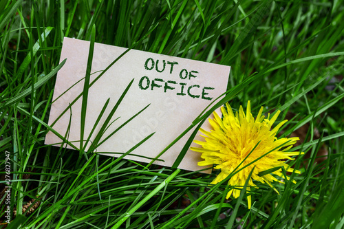 Out of office message