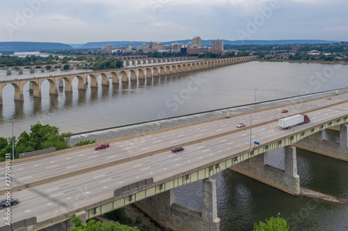 Bridges over the Susquehanna at Harrisburg Pennsylvania