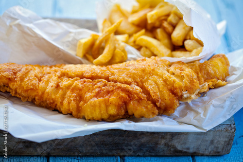 Traditional British fish and chips