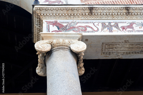 architecture detail of terracina town in lazio italy