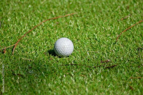Piłka golfowa na trawie