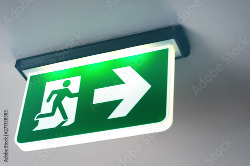 Emergency door escape light sign