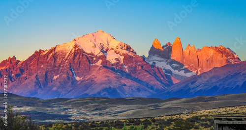 scenic view to Fitz Roy mountain in Argentina, Patagonia