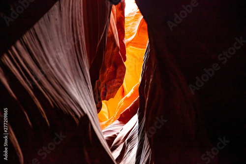 Antelope Canyon, near Page, Arizona, USA. Sandstone formations on Navajo nation