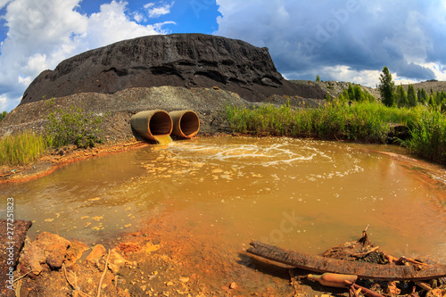 Environmental pollution by industrial waste