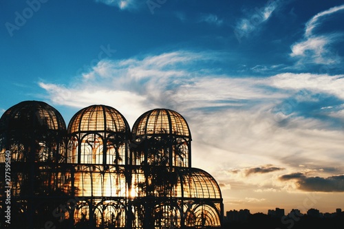 The famous greenhouse of Curitiba Botanical Garden in southeastern Brazil