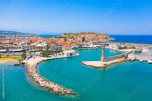 Old Venetian harbor of Rethimno, Crete, Greece