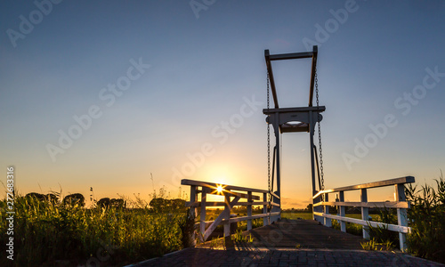 Sunset in the Dutch polder
