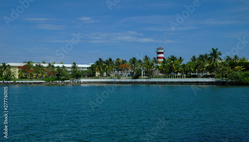 Lighthouse located at Pelican Bay in Freeport, Bahamas