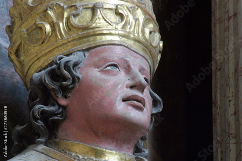 Saint Albert the Great statue in the church of Immaculate Conception in Lepoglava, Croatia 