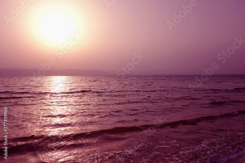 Zachód słońca nad Morzem Martwym