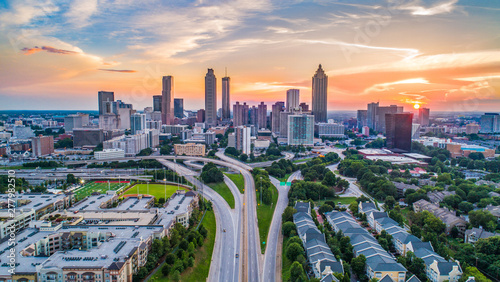 Atlanta, Georgia, USA Skyline Aerial Panorama