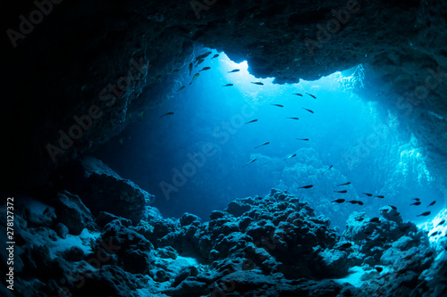 Underwater cave