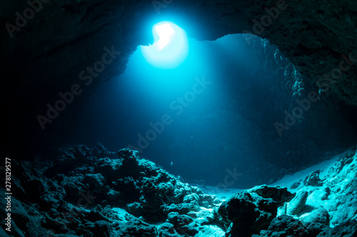 Underwater cave in Miyakojima Island