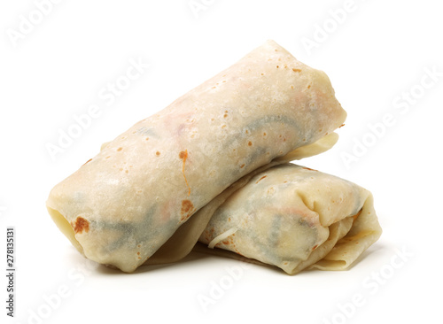 Burrito on a white background