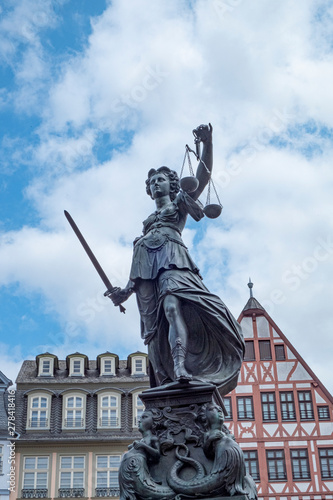 statue of lady justice in Frankfurt