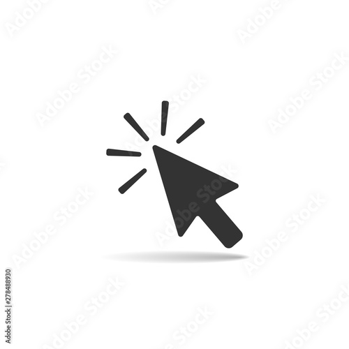 Click icon, arrow vector icon