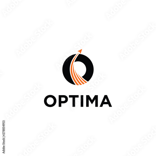 Initial O optima logo design template