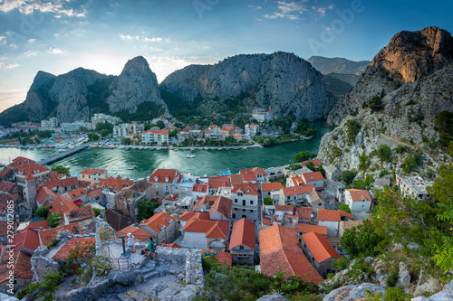 Omiš view from Tvrđava Starigrad-Fortica
