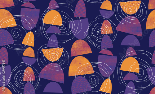 Middle age vintage style abstract seamless pattern