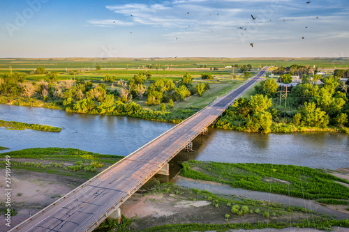 South Platte River aerial view