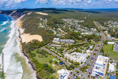 The town of Rainbow Beach on a sunny day in QLD