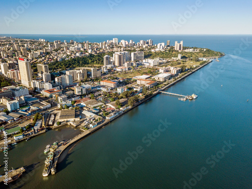 Aerial view of Maputo, capital city of Mozambique, Africa