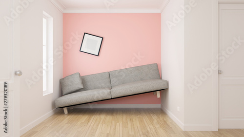 Sofa over size in room