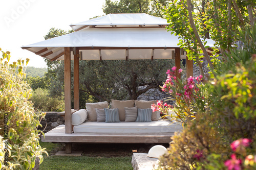 wedding gazebo on the garden