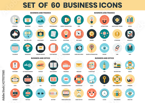 Business icons set for business