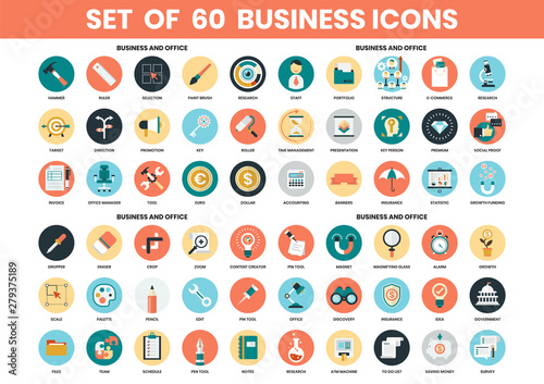 Business icons set for business