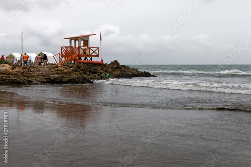 Dzielnica Bocagrande (Cartagena, Kolumbia) Morze Karaibskie i plaże