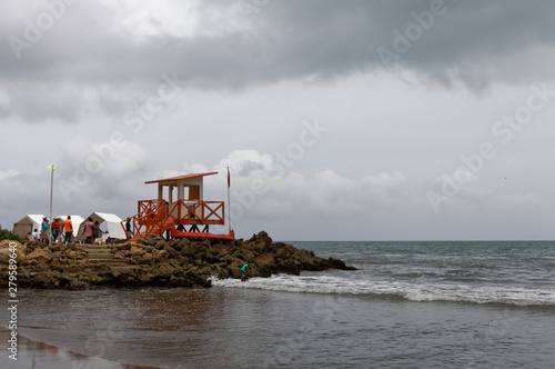 Dzielnica Bocagrande (Cartagena, Kolumbia) Morze Karaibskie i plaże