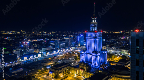 Warsaw by night