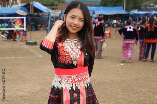 young woman hmong new year