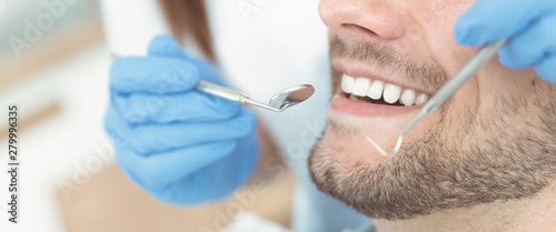 Young man at the dentist