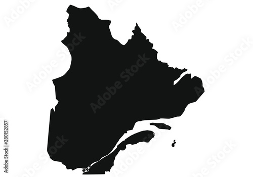 Quebec state map in Canada