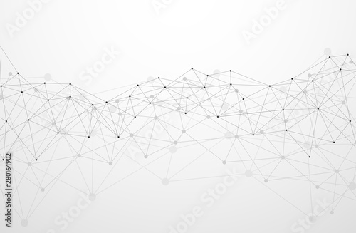 Abstract plexus technology futuristic network background. Vector illustration