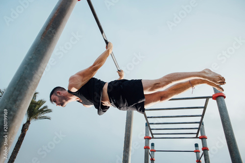 fitness, sport, training, calisthenics and lifestyle concept -