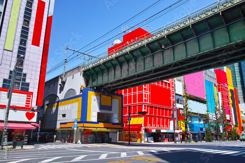 東京都千代田区の秋葉原電気街の風景