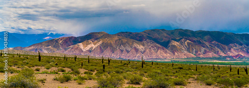 Colorfull mountains at the Parque Nacional Los Cardones (National Park) in the Salta Provence , Argentina