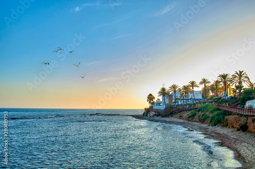 Playas de la Costa del Sol al atardecer