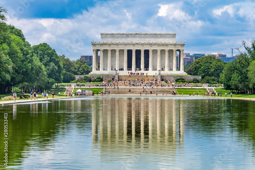 Reflecting Pool Reflection Abraham Lincoln Memorial Washington DC