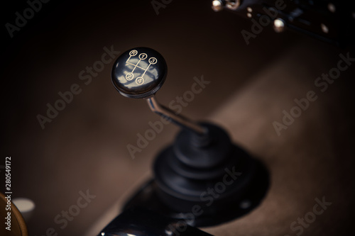 Gear shifter of a vintage car