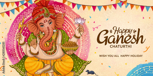Happy Ganesh Chaturthi banner