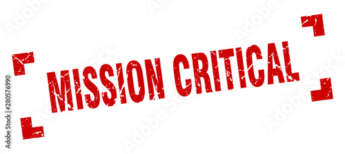 mission critical stamp. mission critical square grunge sign. mission critical