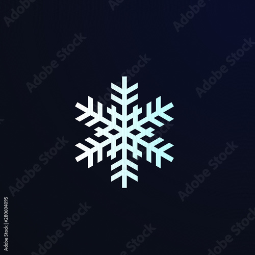snow shape logo or icon for christmas ornament
