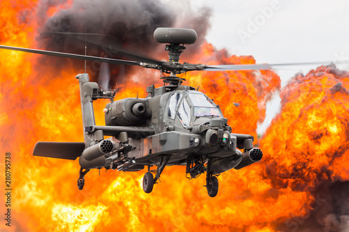 Army Air Corps WAH-64D Apache captured at the 2019 Royal International Air Tattoo at RAF Fairford.