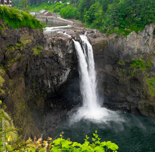 Snoqualmie waterfalls in east of Seattle, Washington