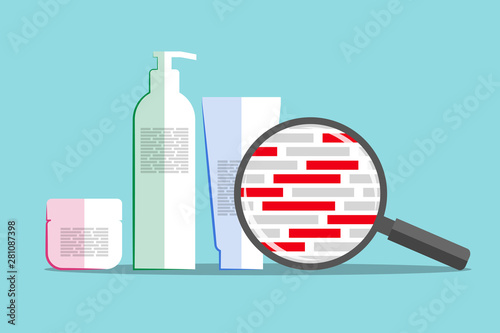 Inspection of composition of cosmetics